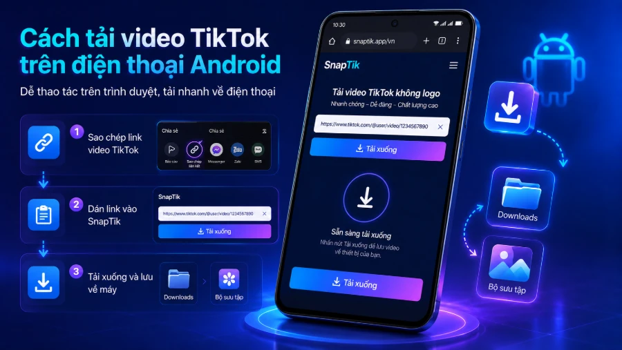 Cách tải video TikTok trên điện thoại Android