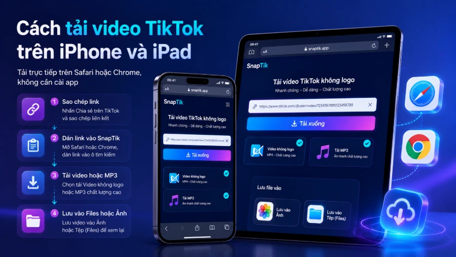 Cách tải video TikTok trên iPhone và iPad